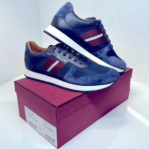 BALLY LUXURY SPRINTER men’s leather suede low top sneakers / size 11.5 D